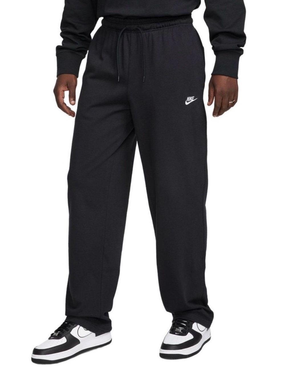 Nike Sportswear Club Men's Knit Open-Hem Pants in Black